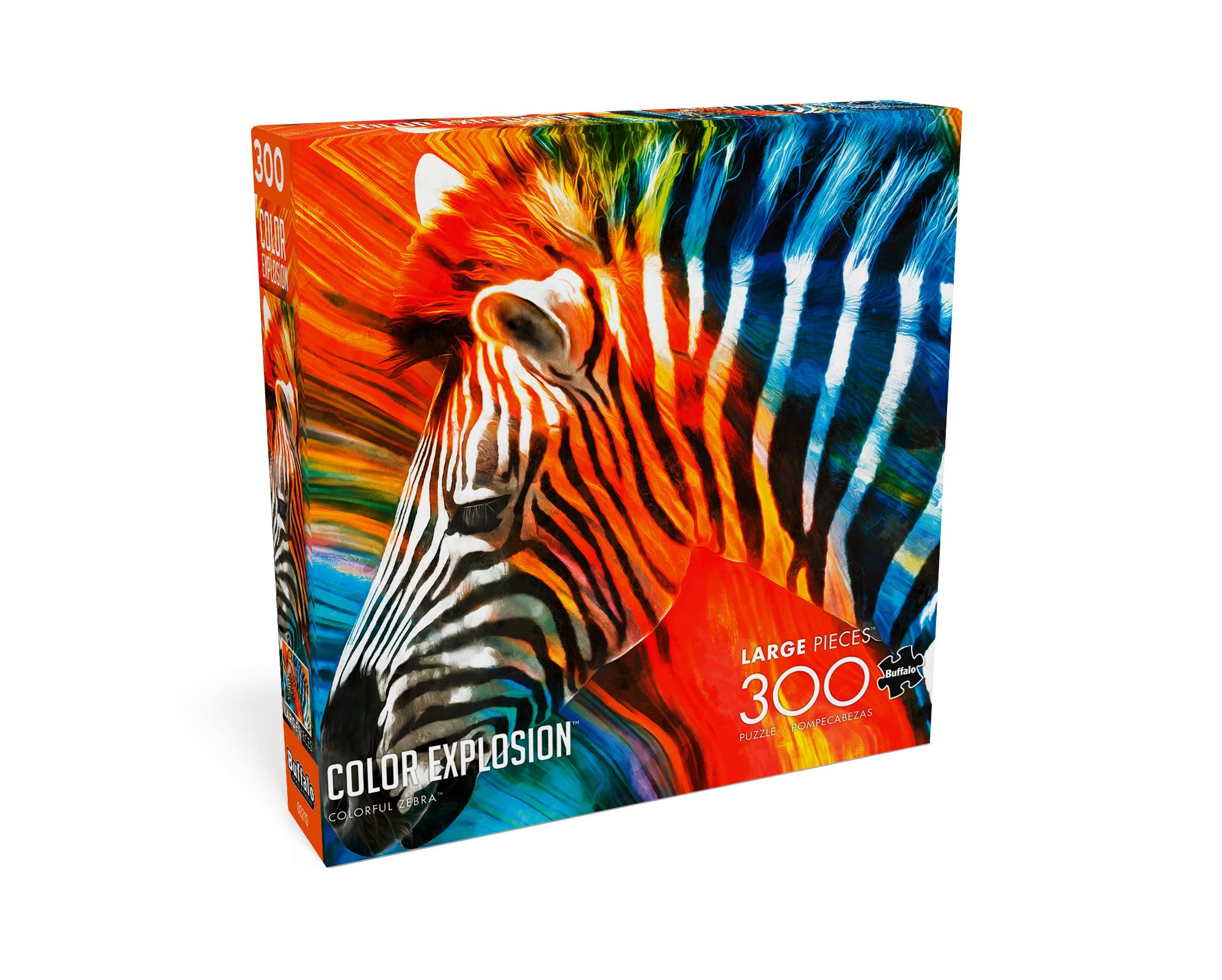 Buffalo Games - Explosão de cor - Zebra colorida - Quebra-cabeça